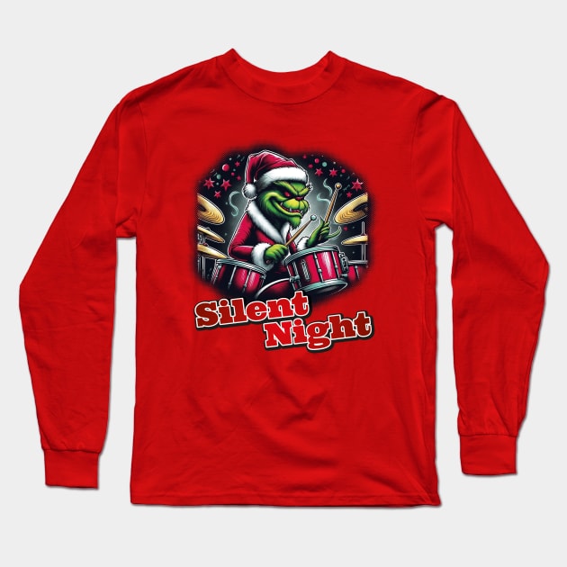 Little drummer Grinch Long Sleeve T-Shirt by k9-tee